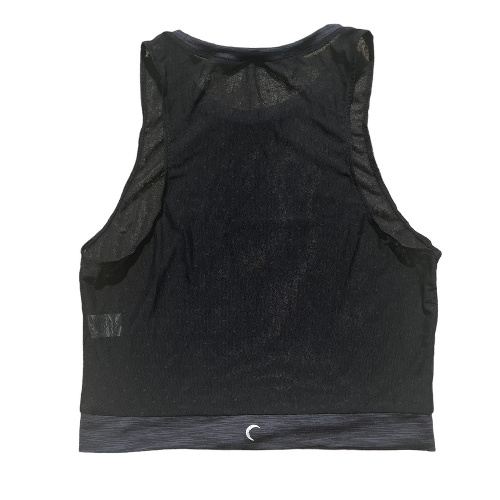Zyia Active Black Luxe High Neck Mesh Tank Size Xl Gem